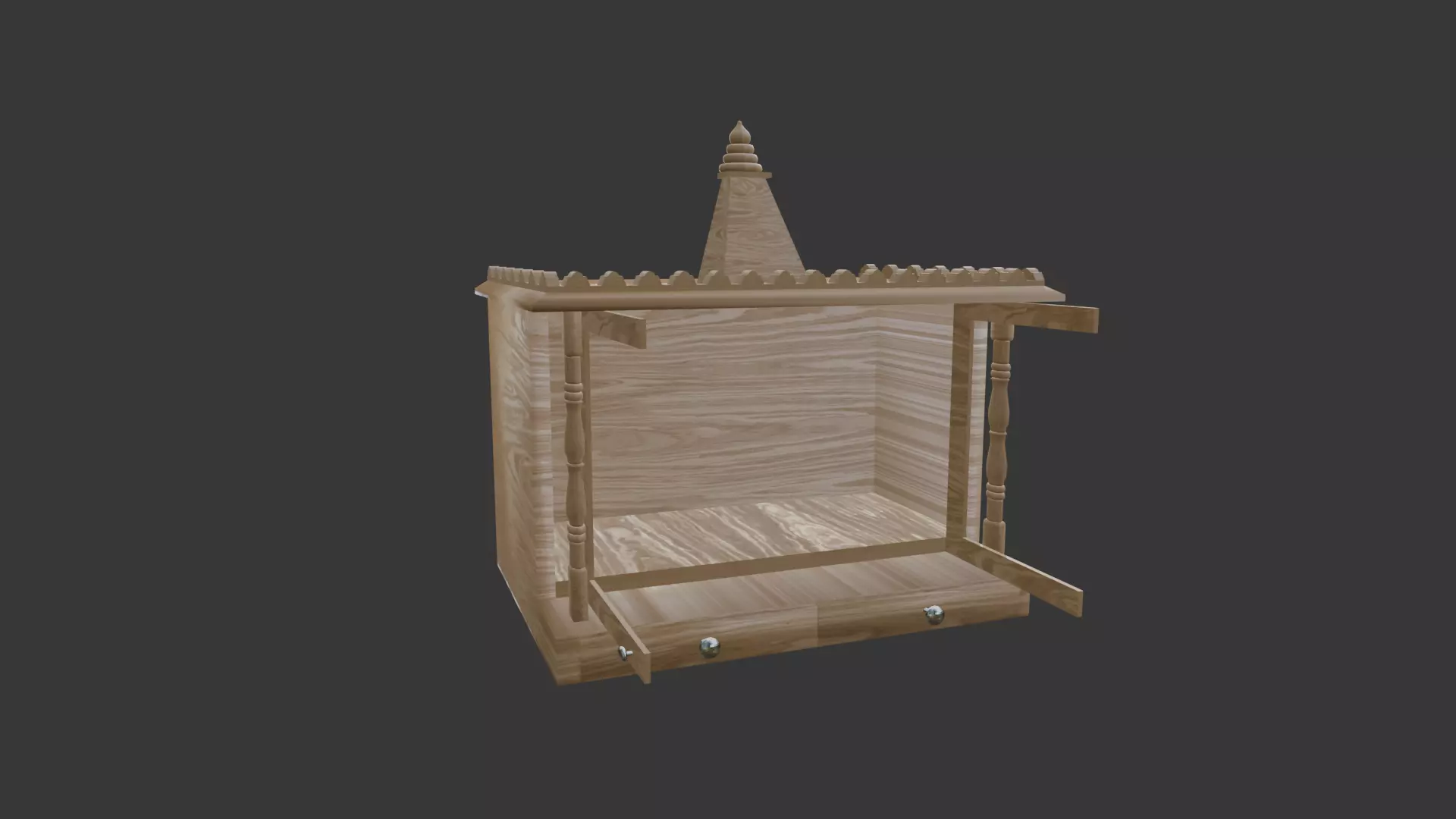 Low-Poly Temple Low-poly 3D model_3