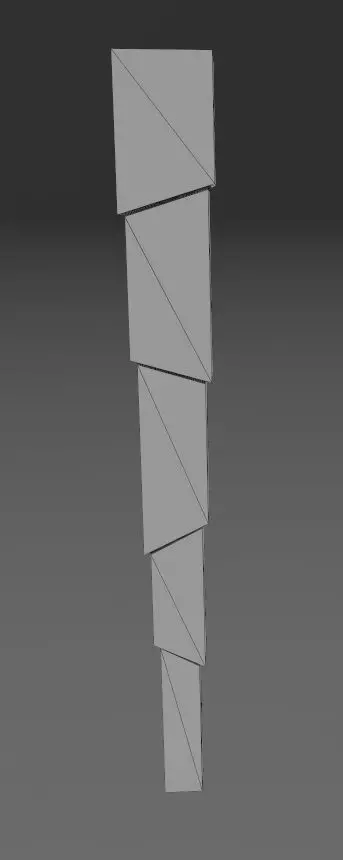 Square tilted stepped carved furniture table and stool leg 3D print model_13