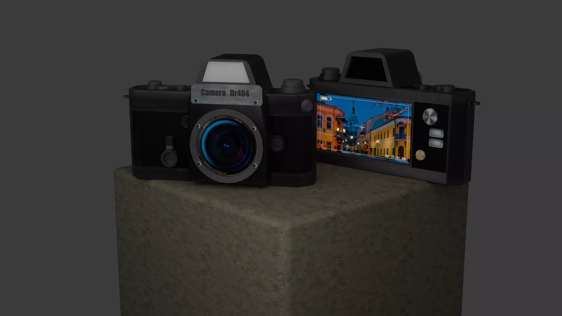 Game-Ready Camera with 4K PBR Textures Low-poly 3D model