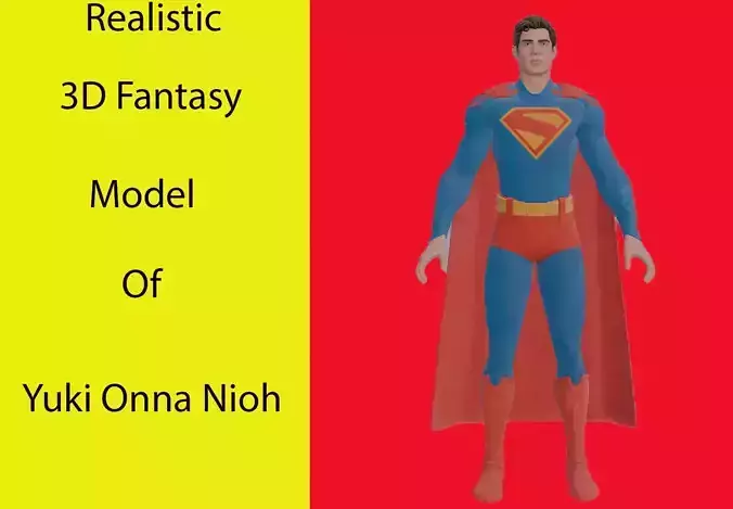 Superman Parody Low-poly 3D model