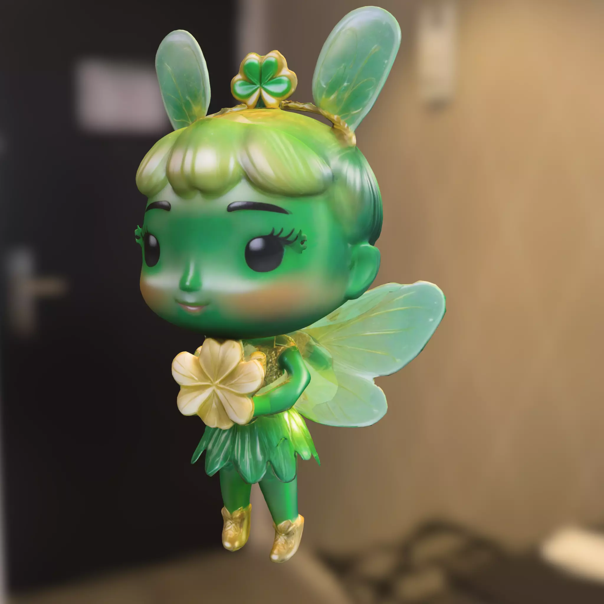 Clover Bunny Fairy Low-poly 3D model
