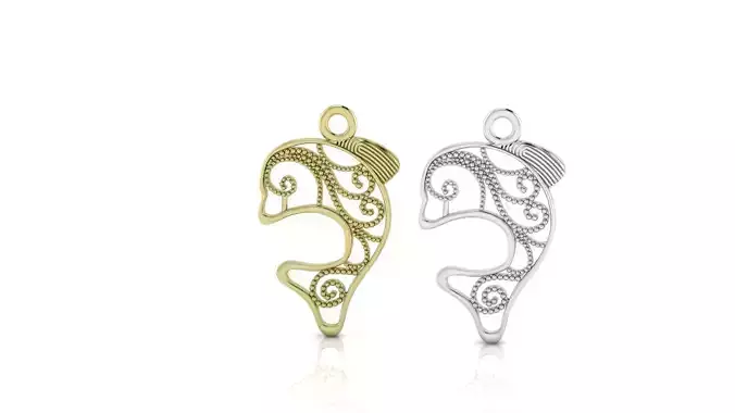 Dolphin Pendant 3D print model