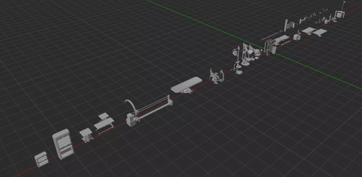 sci-fi Medical Clinic  Low-poly 3D model_5