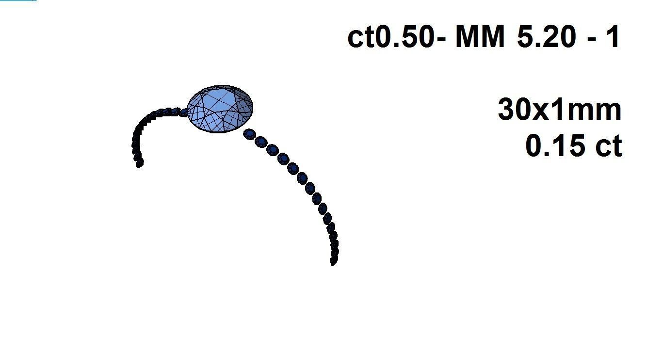 Solitaire Diamond Ring 3D print model_3