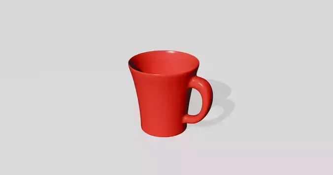 Red Ceramic Coffee Mug