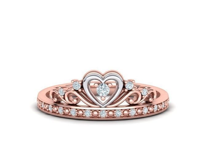  Queens Crown ring 0052 3D print model