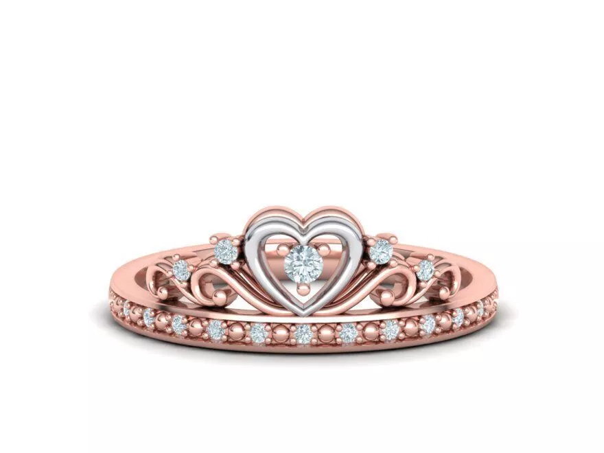 Queens Crown ring 0052 3D print model