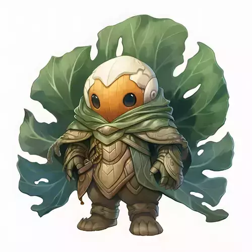 Cabbage Wanderer Fantasy Nature Guardian Creature