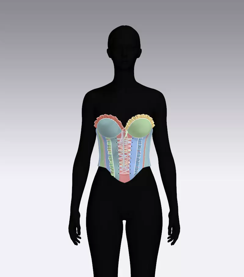 Wedding Bustiers 3D model_13