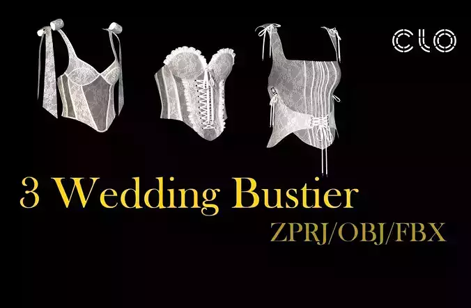 Wedding Bustiers 3D model Wedding Bustiers 3D model