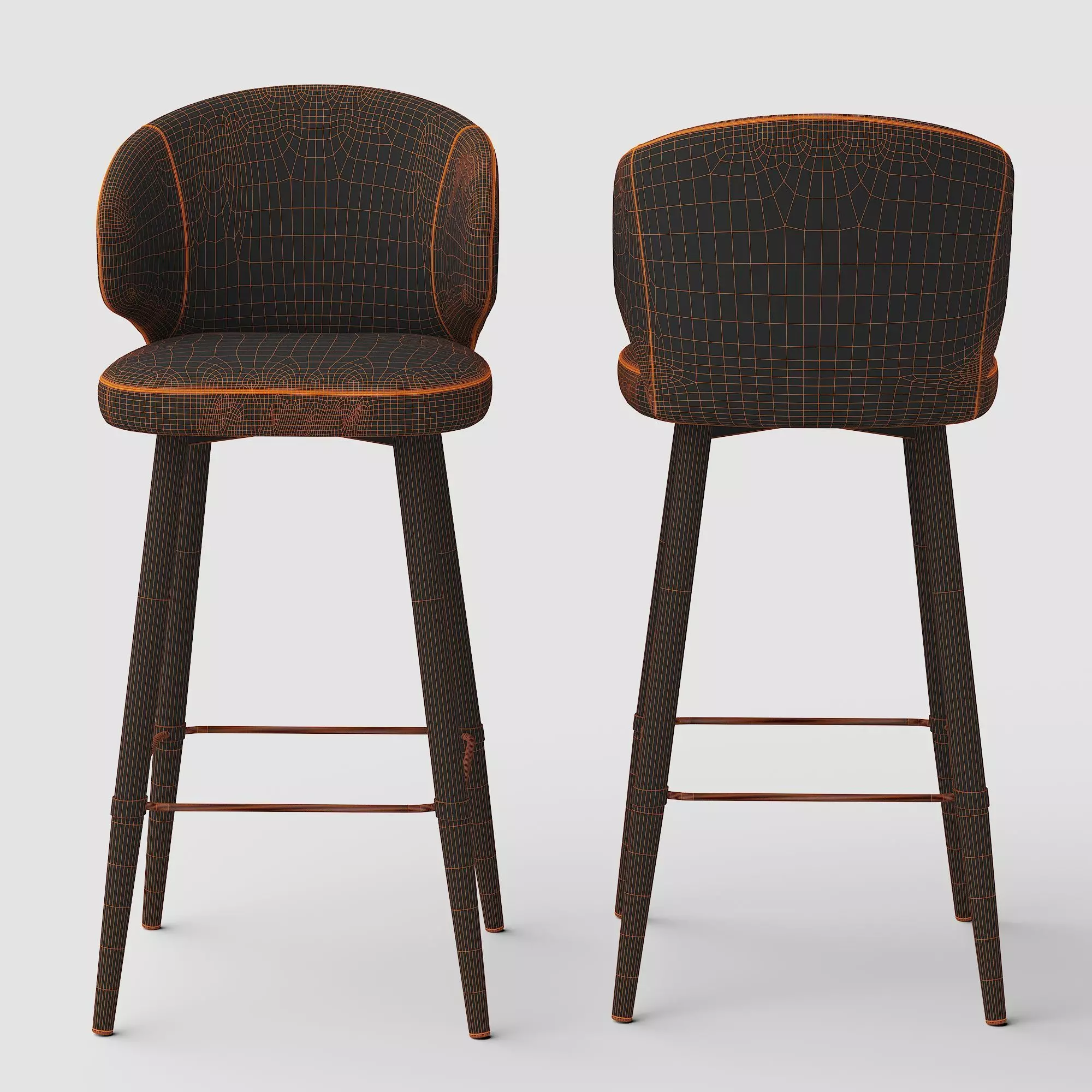 Marlee Bar Stool 3D model_2