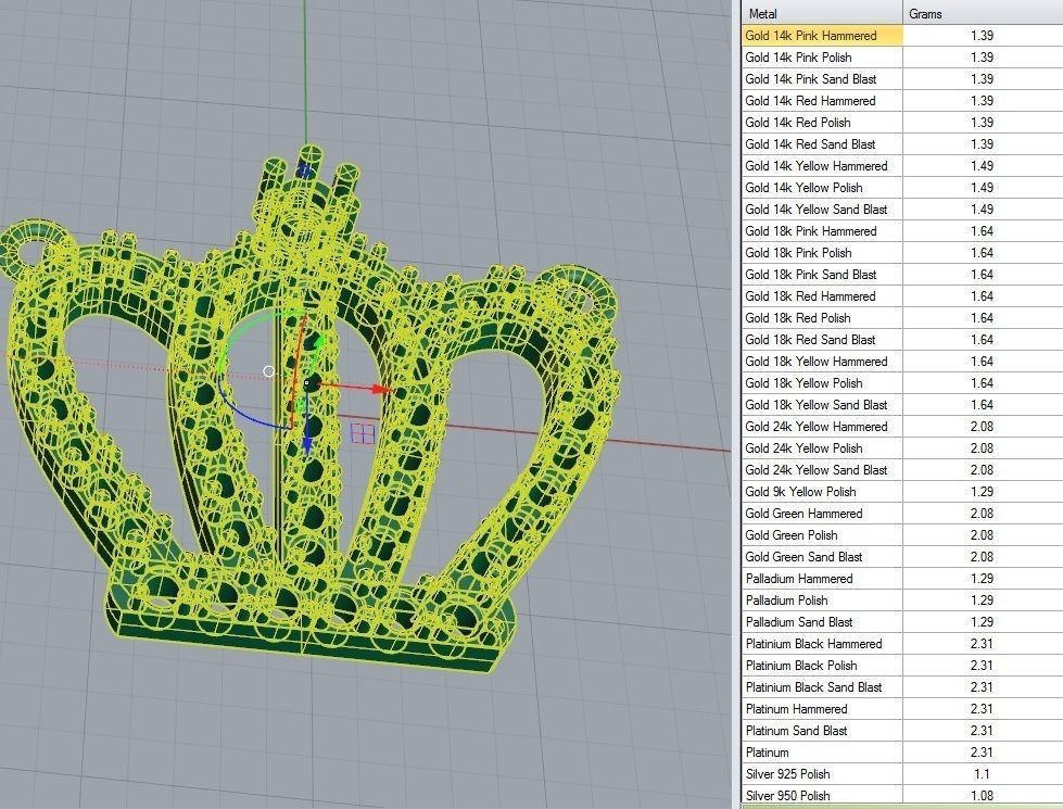 Crown Pendant 3D print model_6