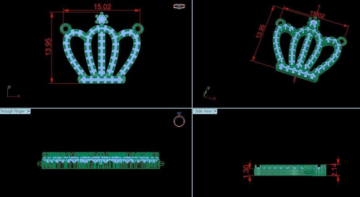 Crown Pendant 3D print model_13