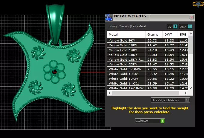 gold star pendant 3D printable model 3D print model_7