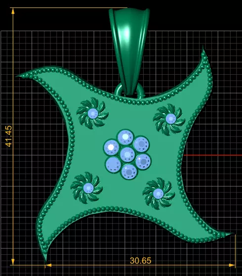 gold star pendant 3D printable model 3D print model_4