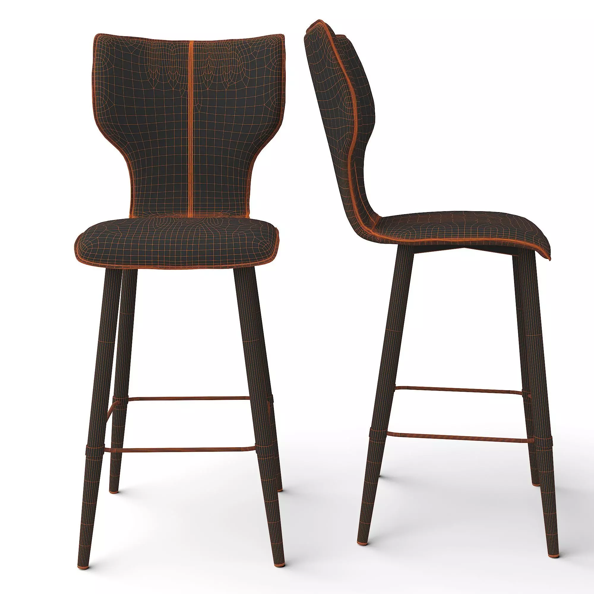 Maddison Bar Stool 3D model_2