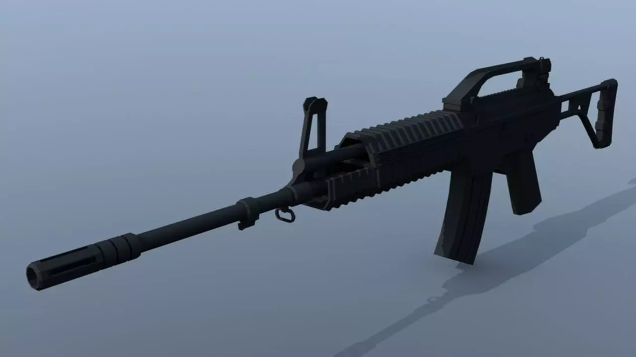 SS 2 V1 Pindad Rifle Low-poly 3D model_0