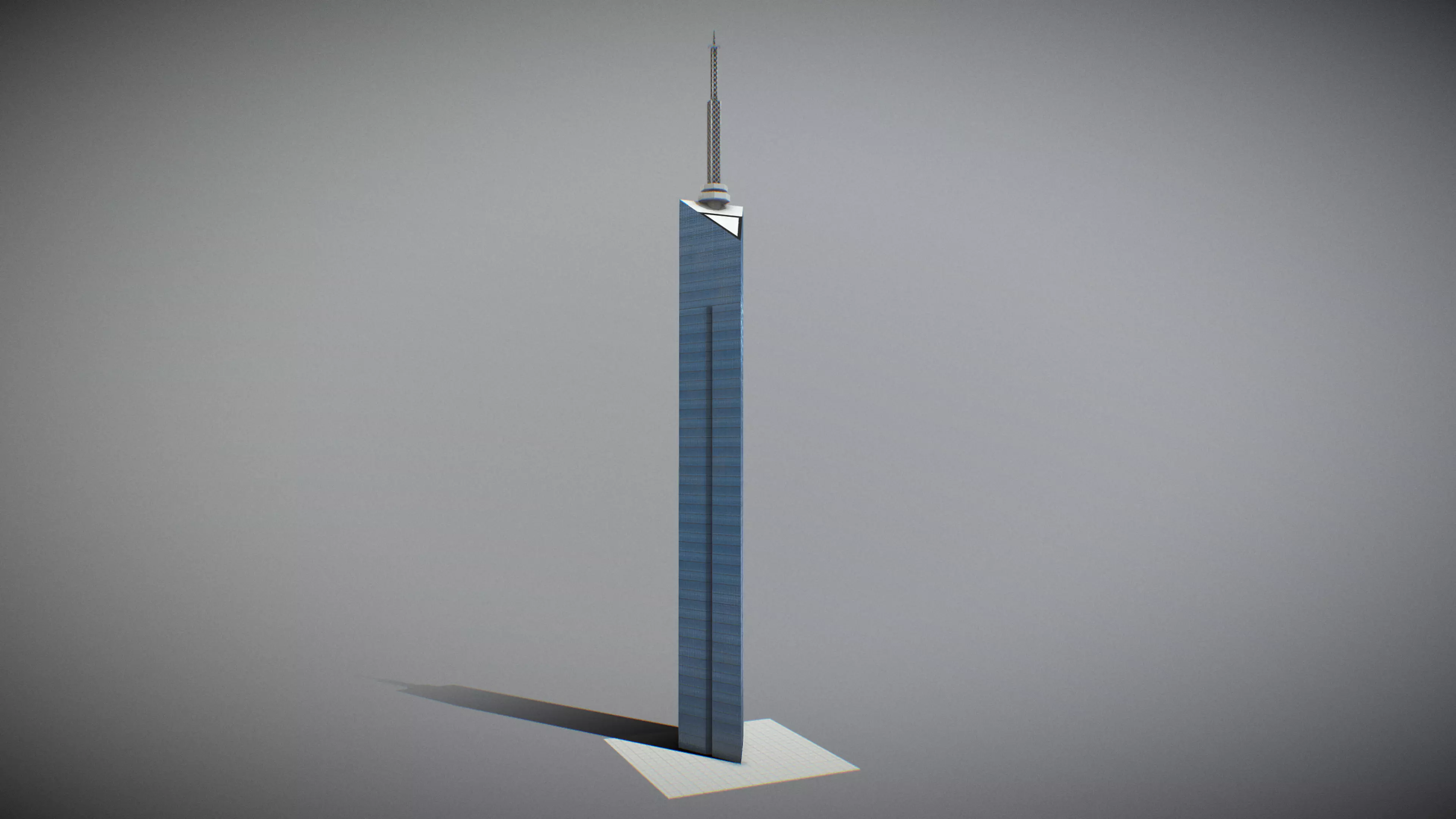 Fukuoka Tower Low-poly 3D model_2