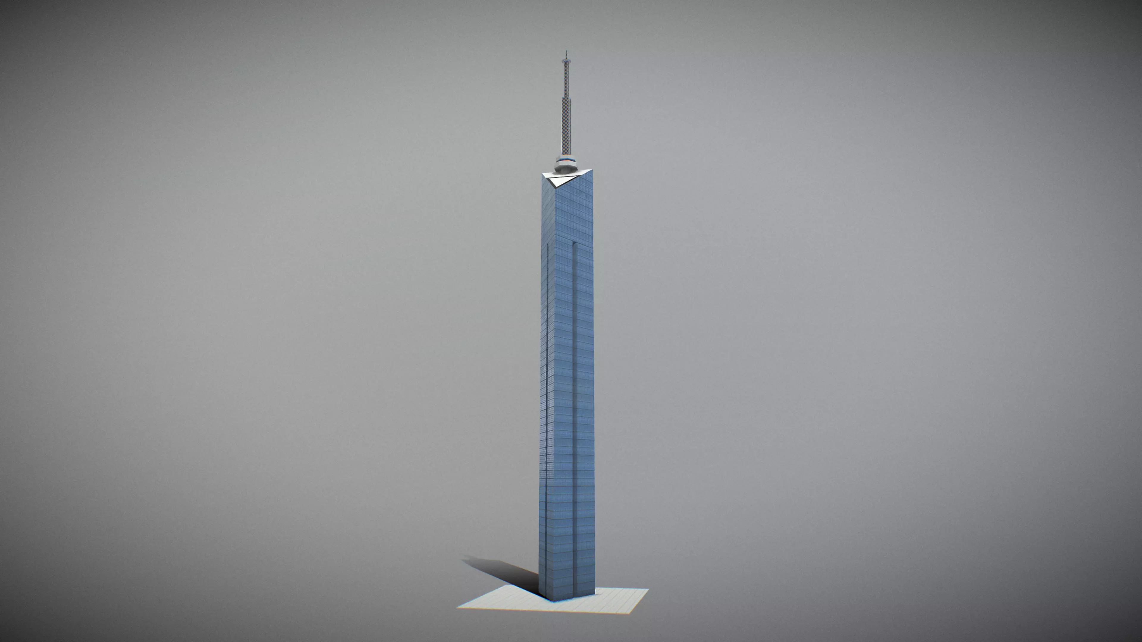 Fukuoka Tower Low-poly 3D model_4