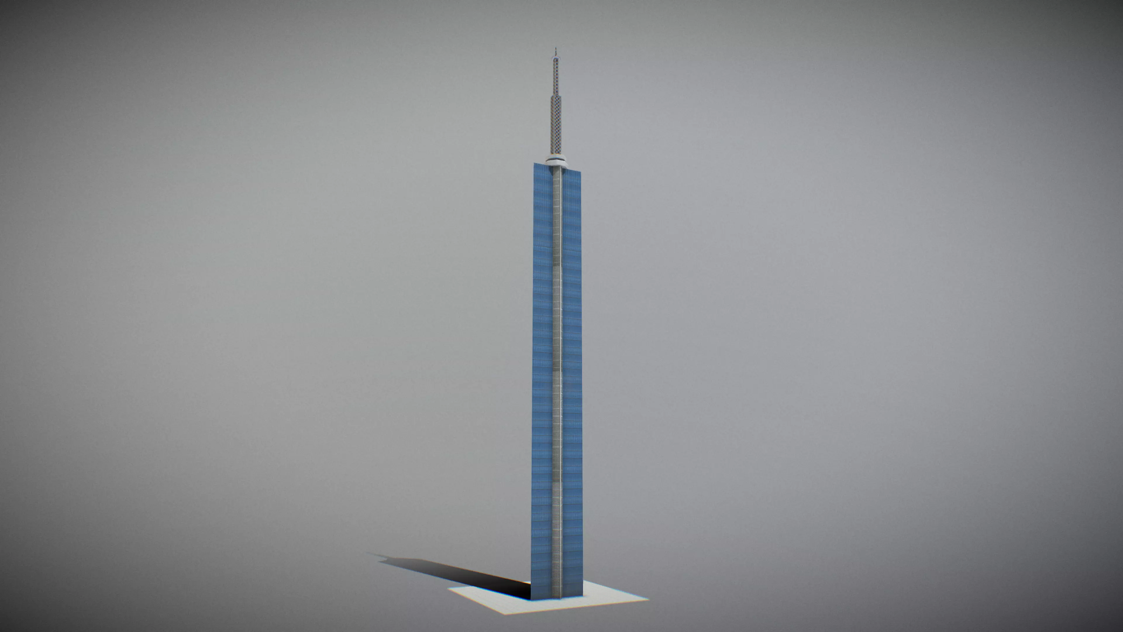 Fukuoka Tower Low-poly 3D model_5