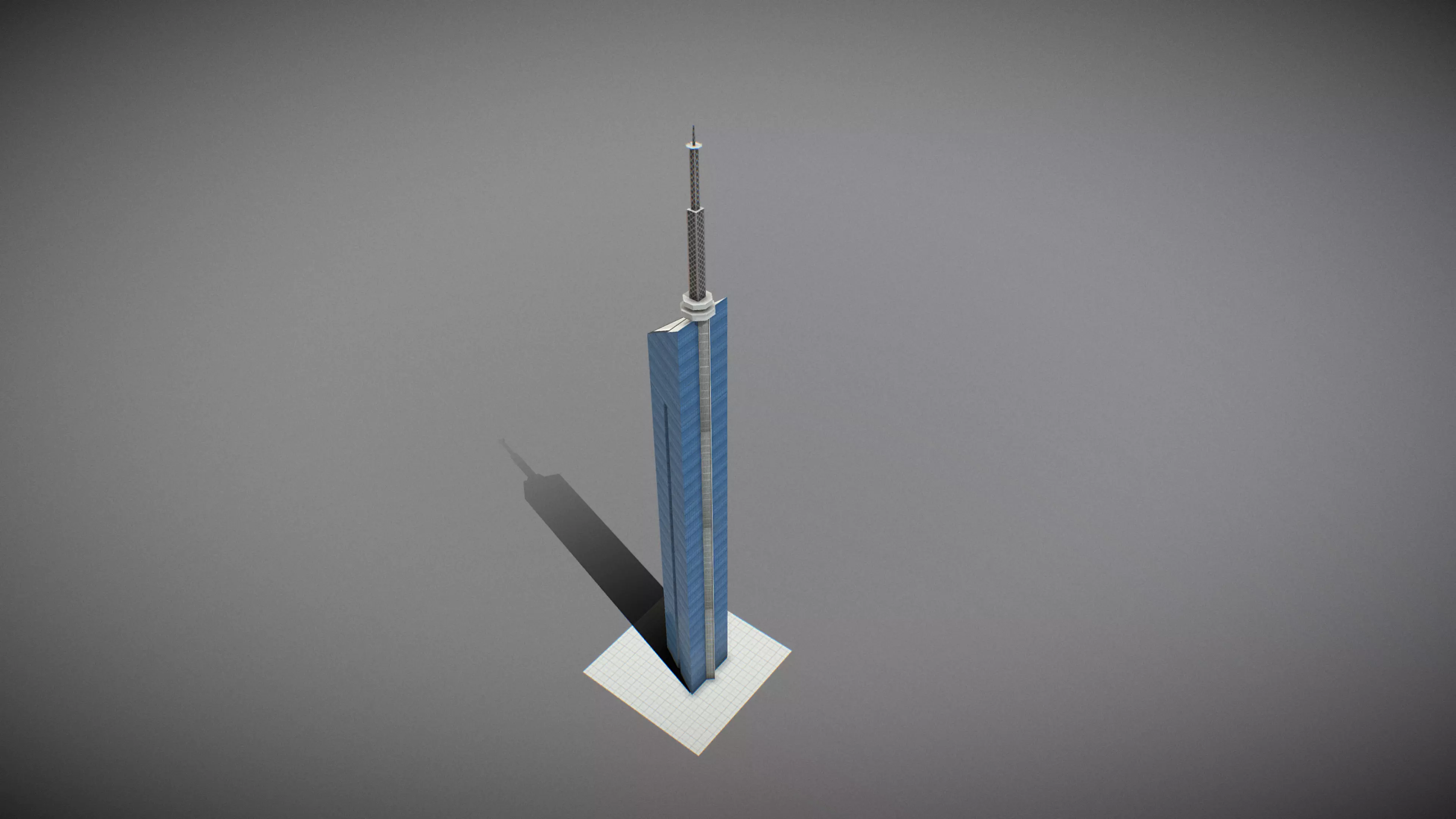 Fukuoka Tower Low-poly 3D model_7