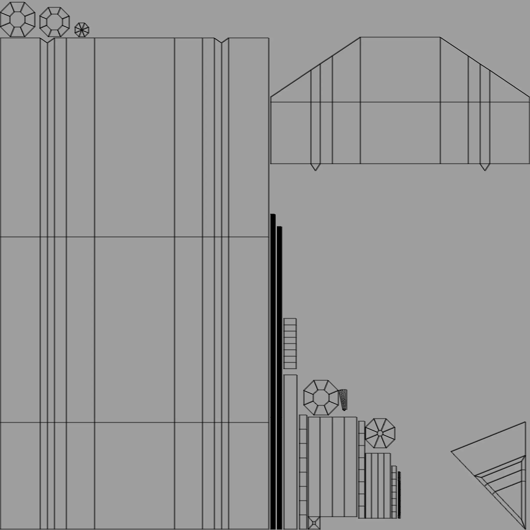 Fukuoka Tower Low-poly 3D model_10