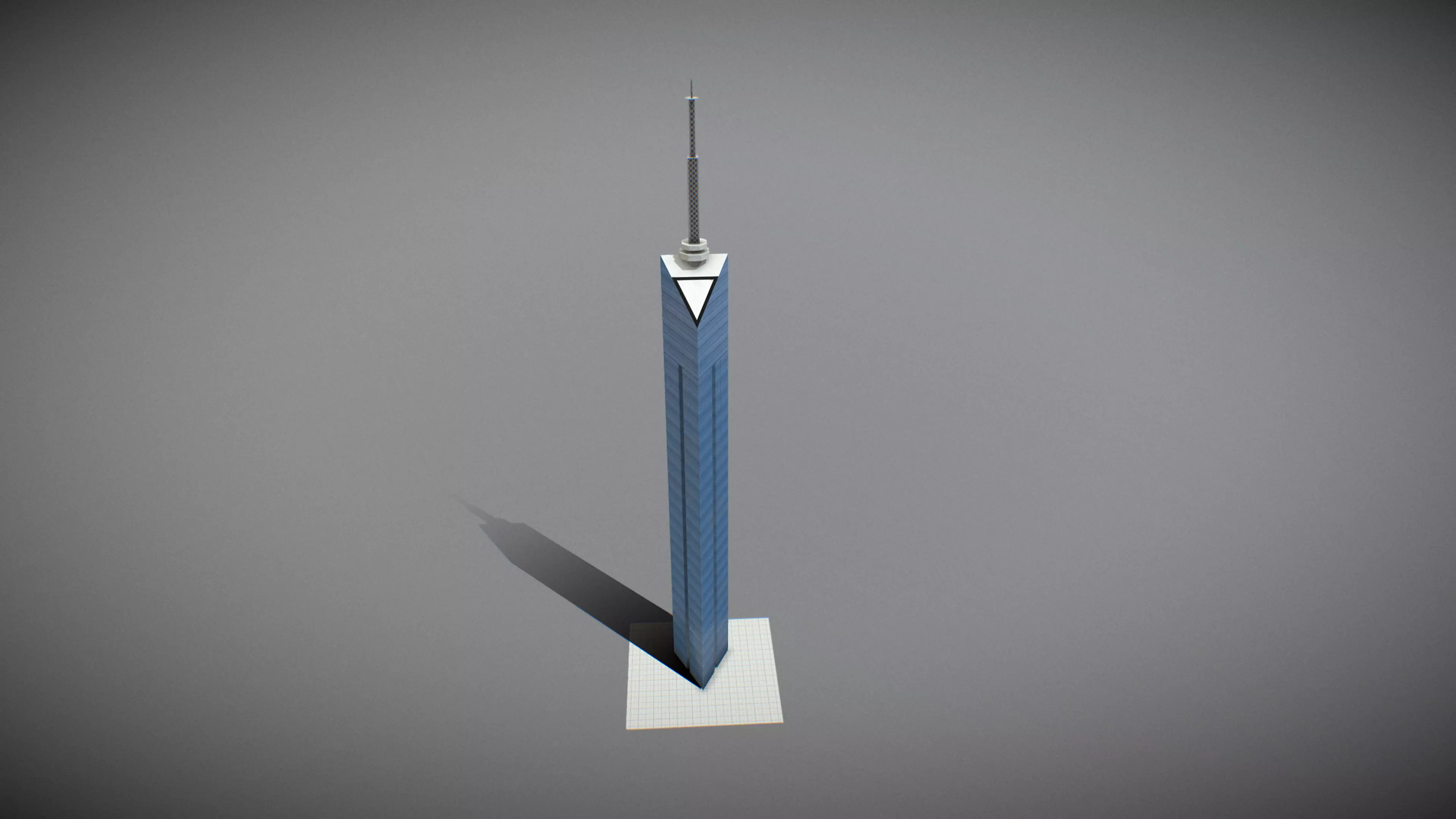 Fukuoka Tower Low-poly 3D model_6