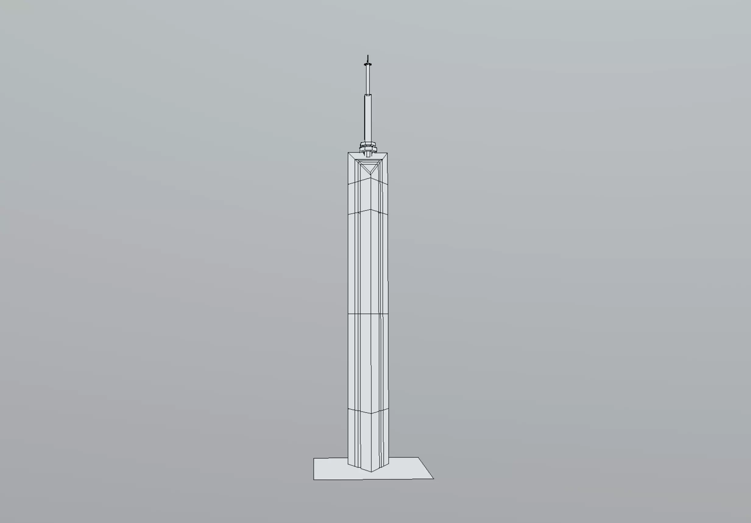 Fukuoka Tower Low-poly 3D model_9