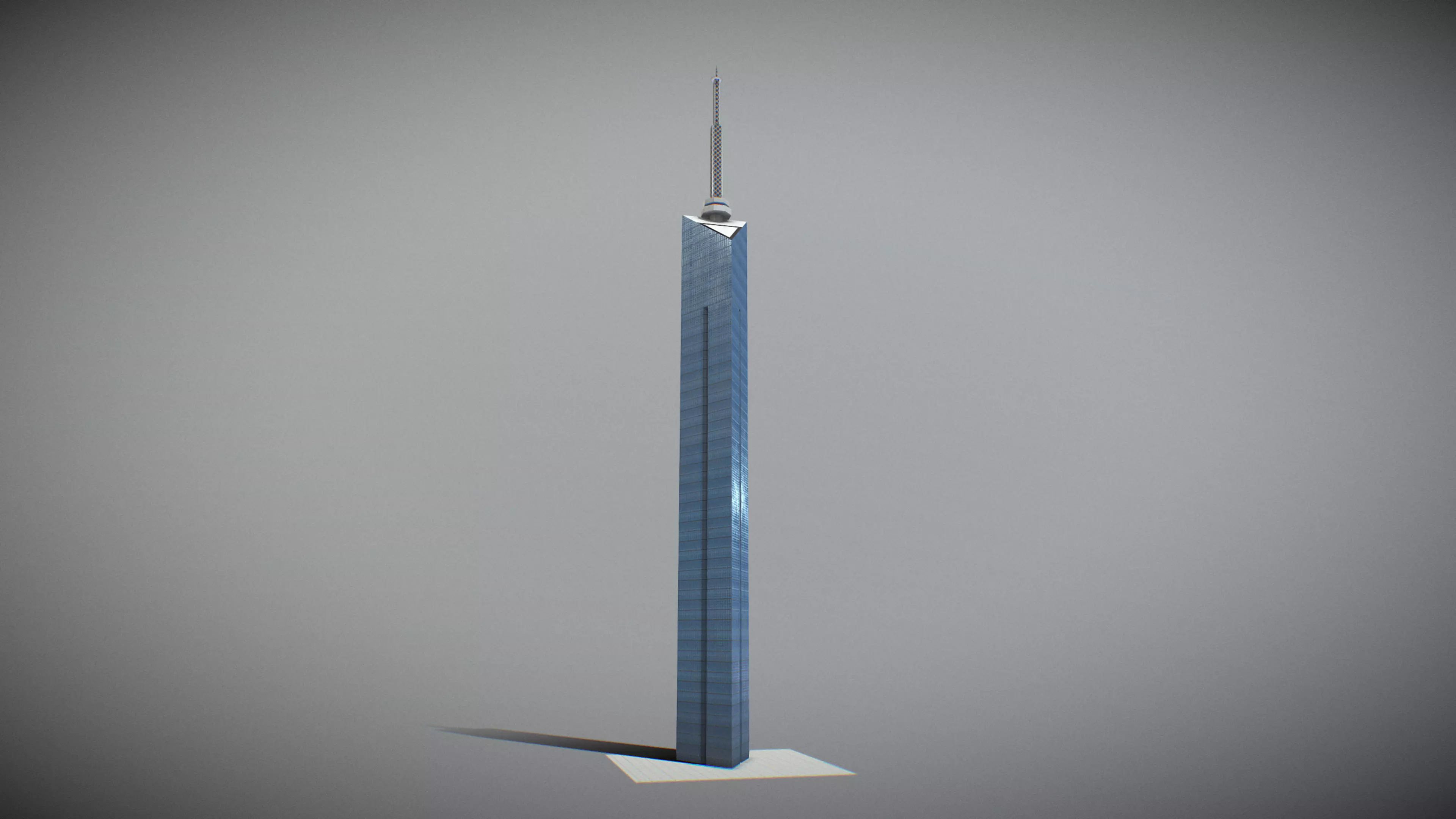 Fukuoka Tower Low-poly 3D model_3