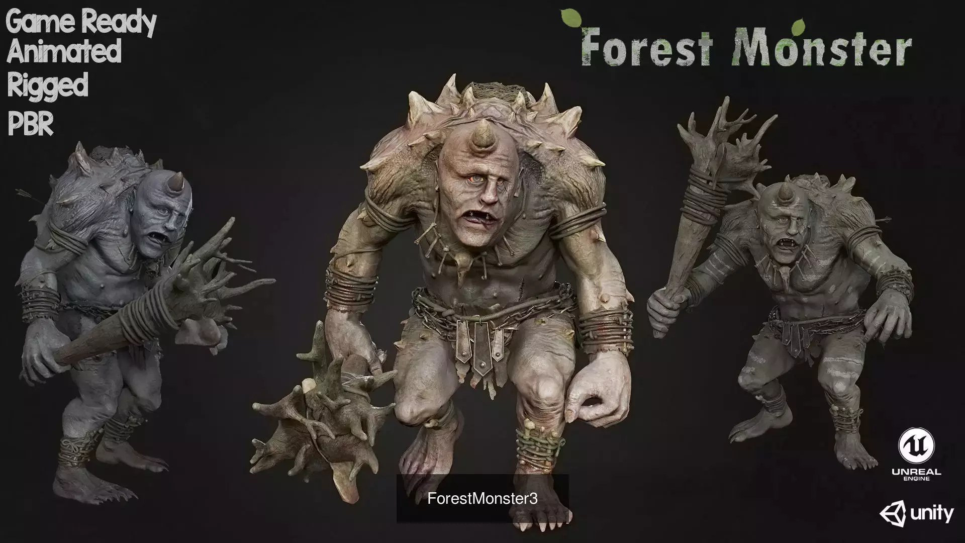 Forest Monsters Pack 3D Model Collection_10