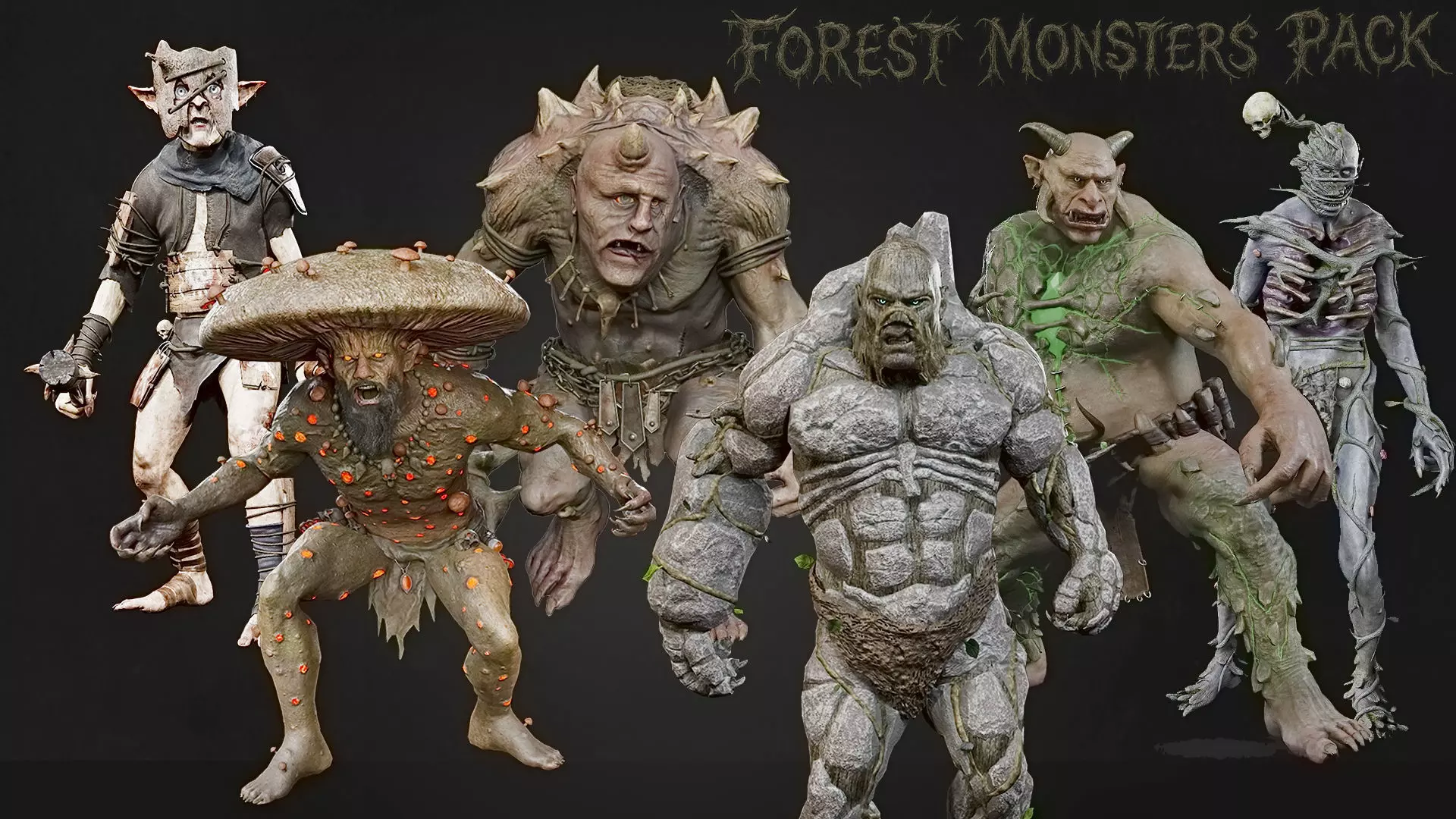 Forest Monsters Pack 3D Model Collection_0