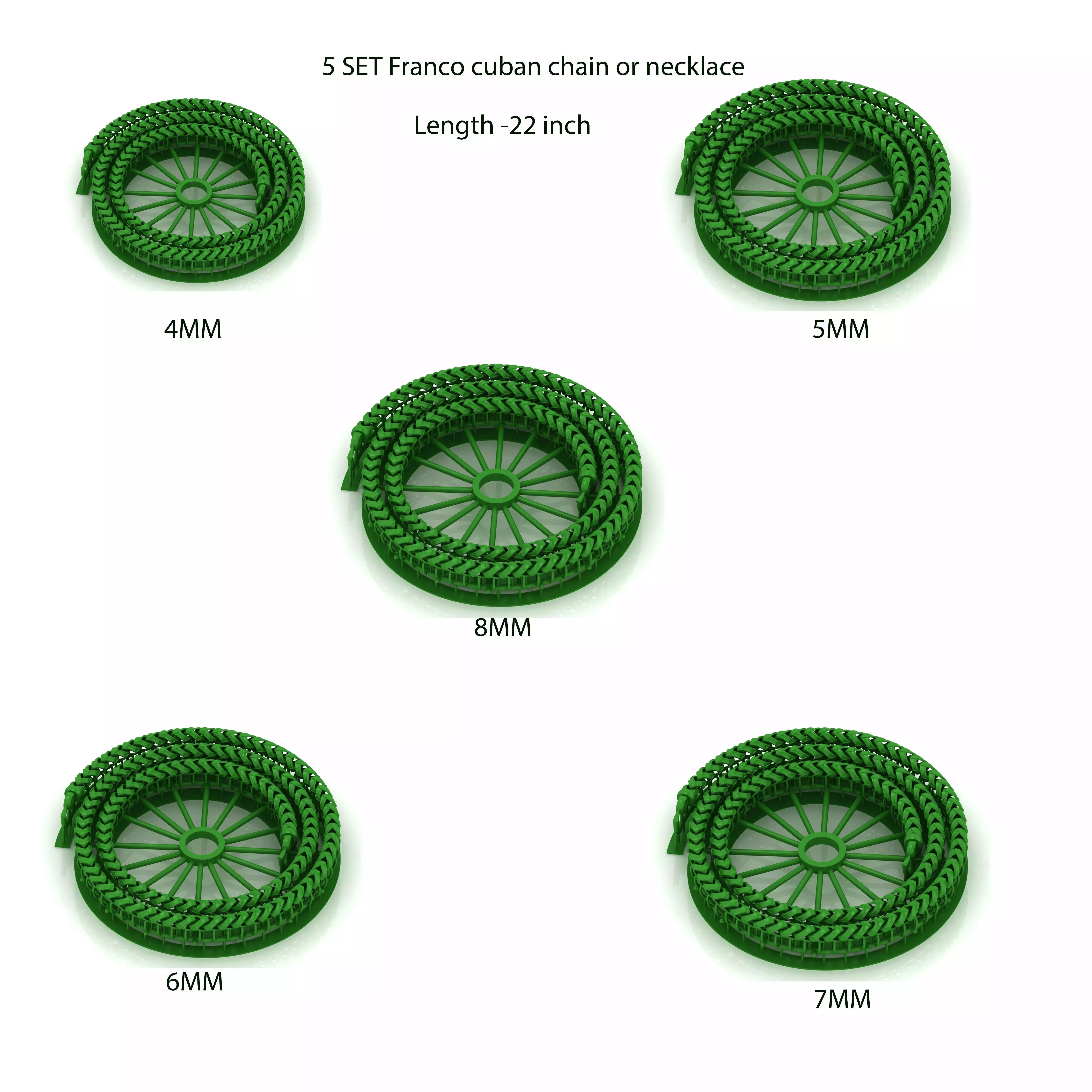 25 DIFFERENT SIZE MASSIVE Spiral Franco Chain At Low Prices  3D Model Collection_1