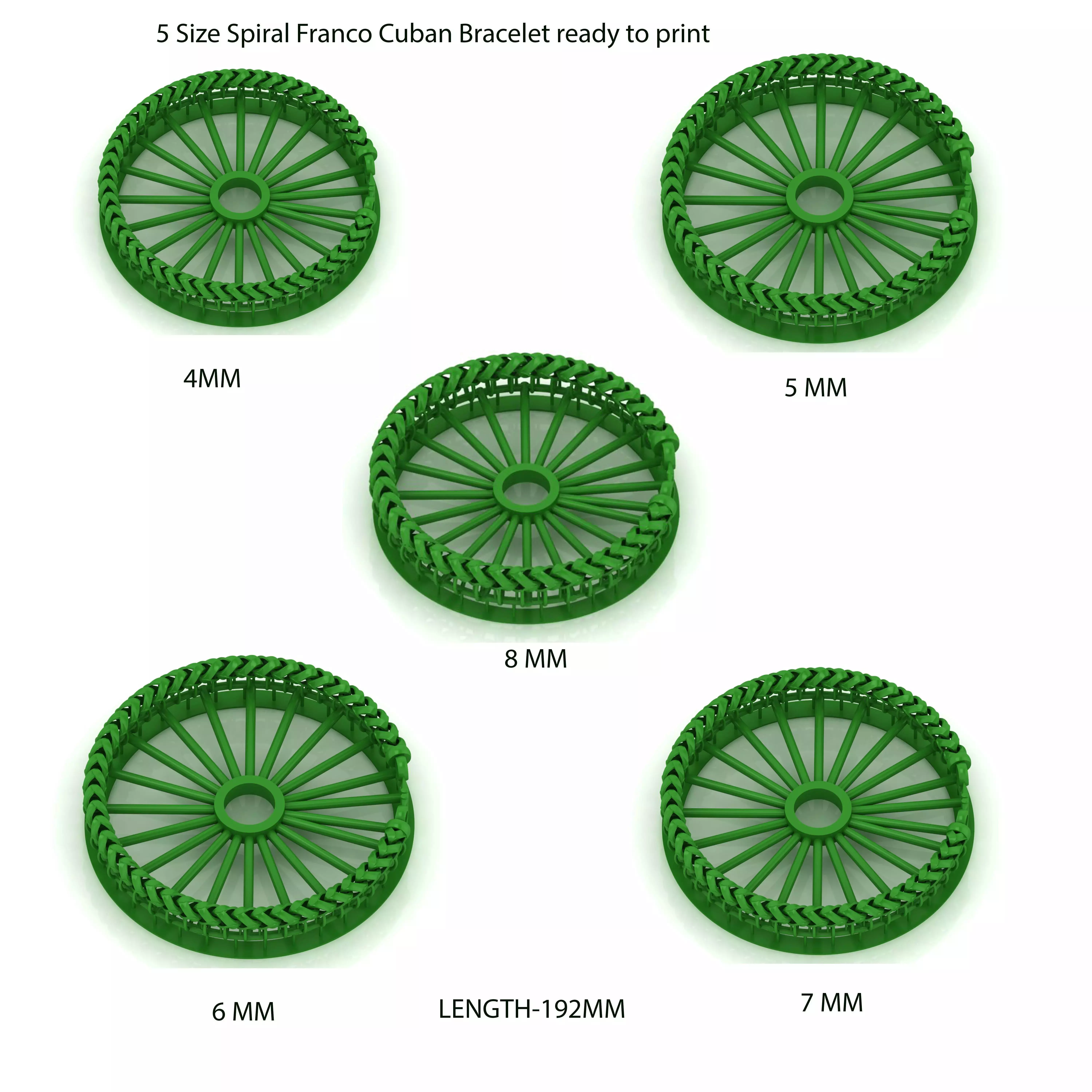 25 DIFFERENT SIZE MASSIVE Spiral Franco Chain At Low Prices  3D Model Collection_2