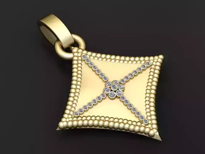 cushion shape pendant  3D printable model