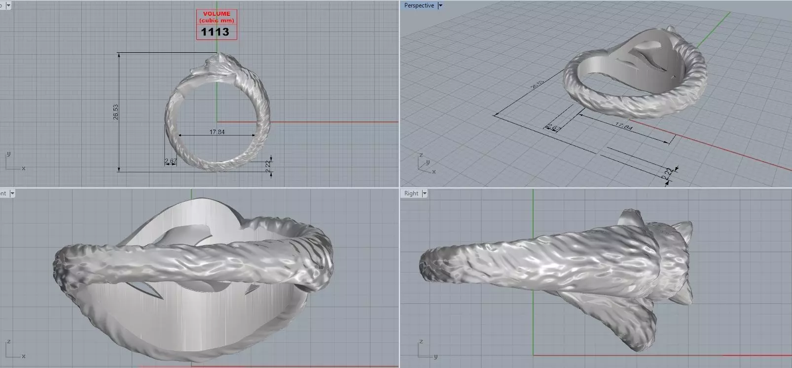 Ring The Little Fox 3D print model_7