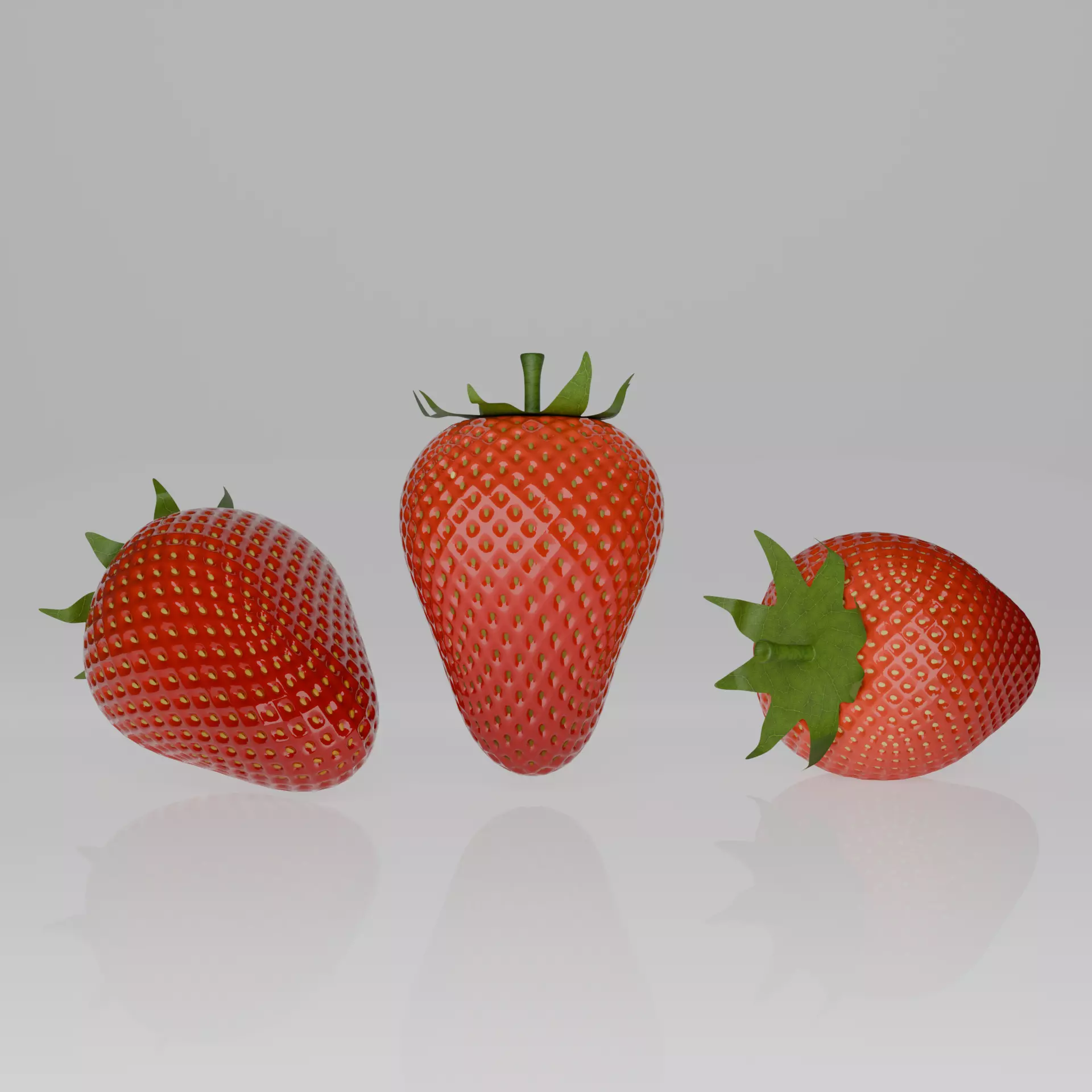 strawberry 3D model_2