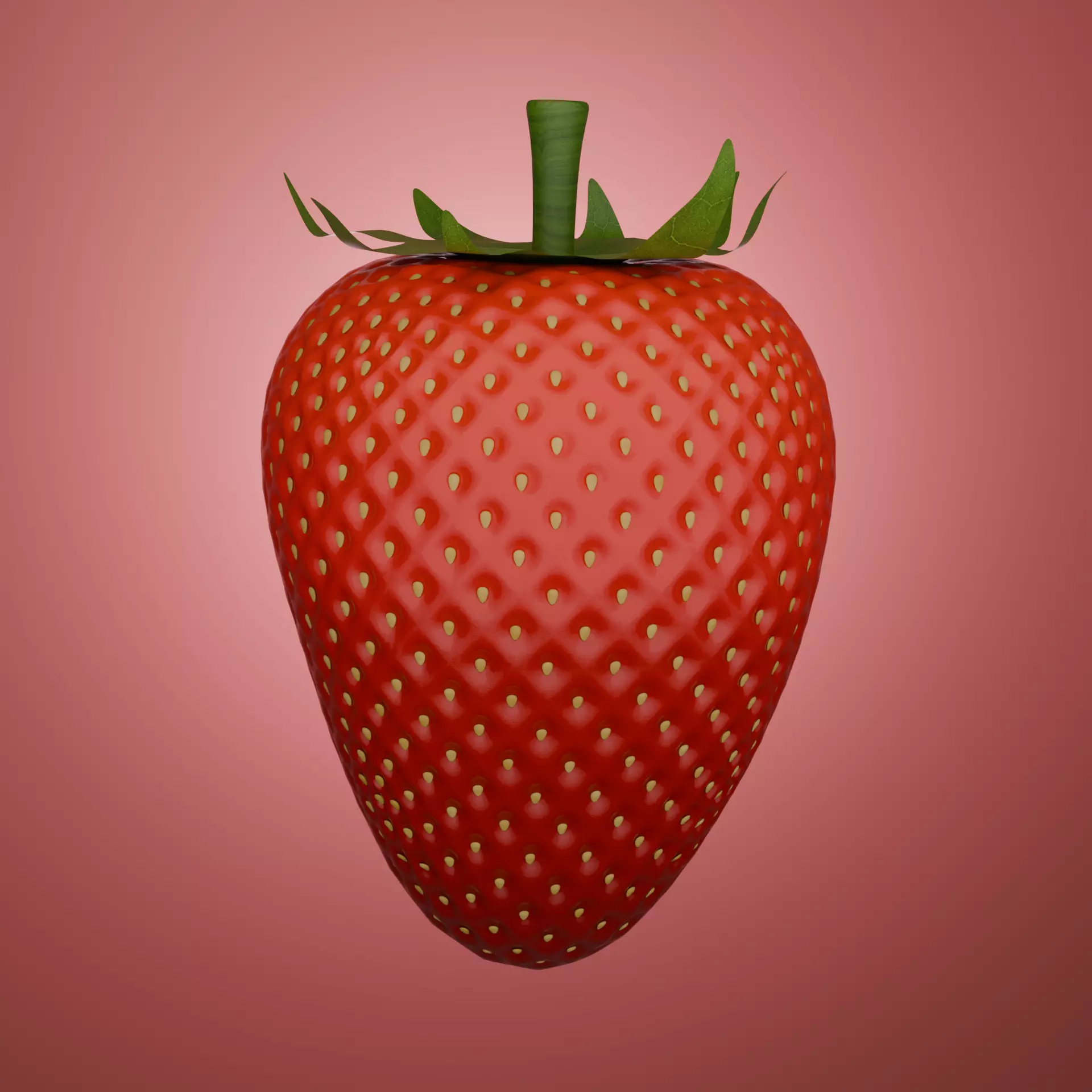strawberry 3D model_0