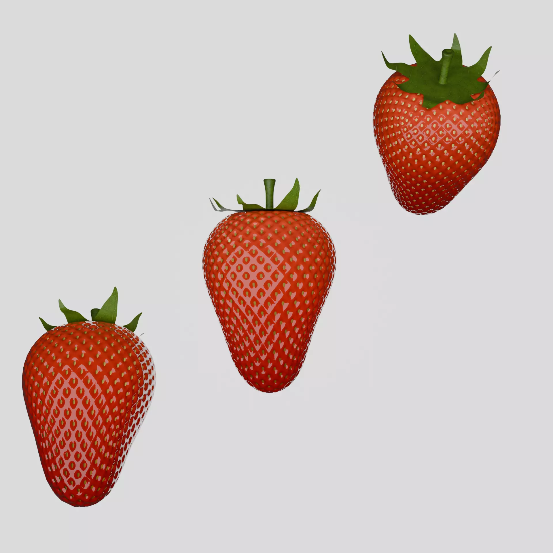 strawberry 3D model_1