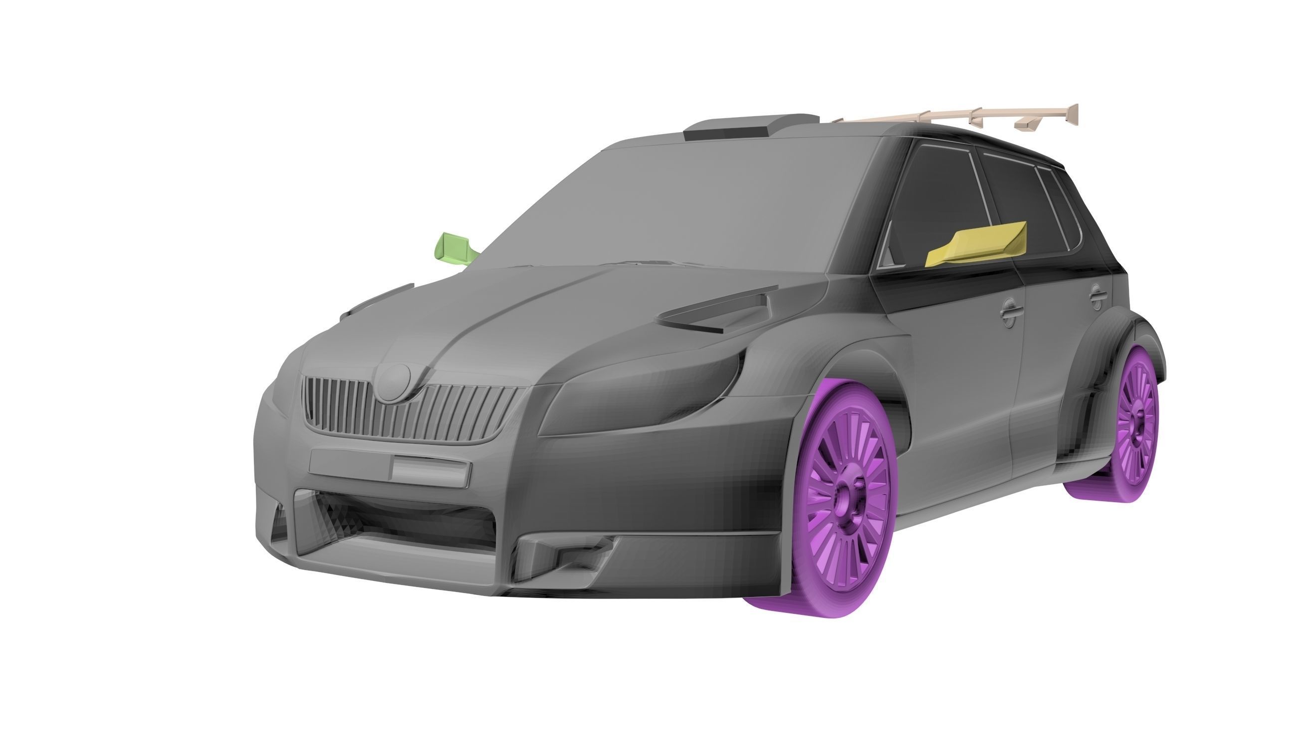Skoda Fabia s2000 wrc 3D print model_8