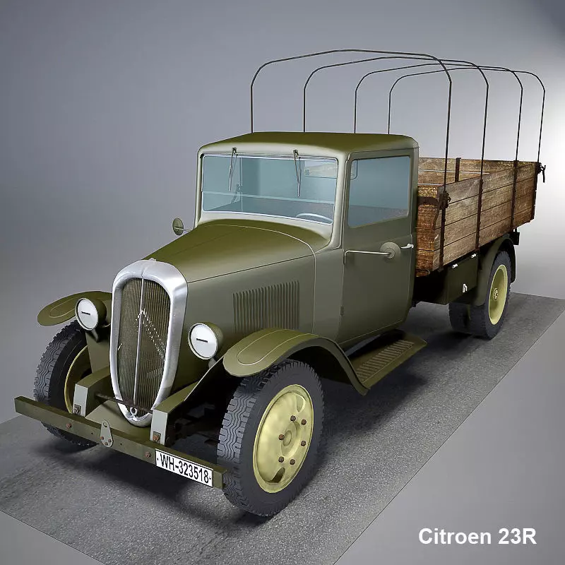 Citroen 23R Cargo Truck 3D model_0