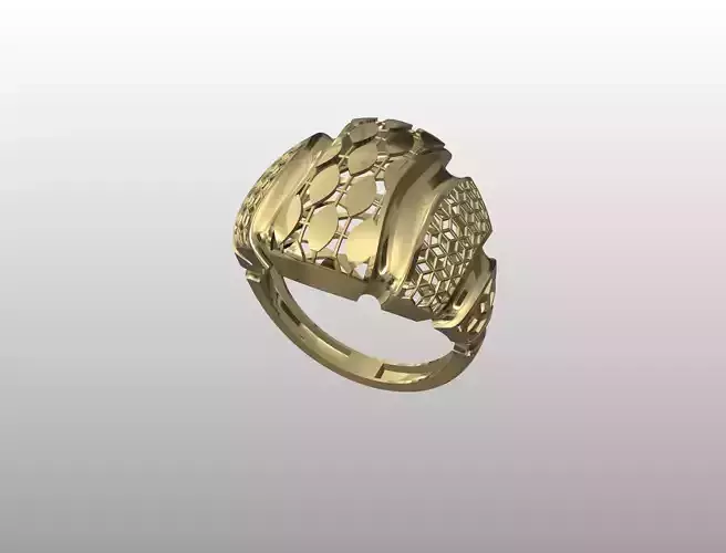Golden Harmony Ring 3D print model