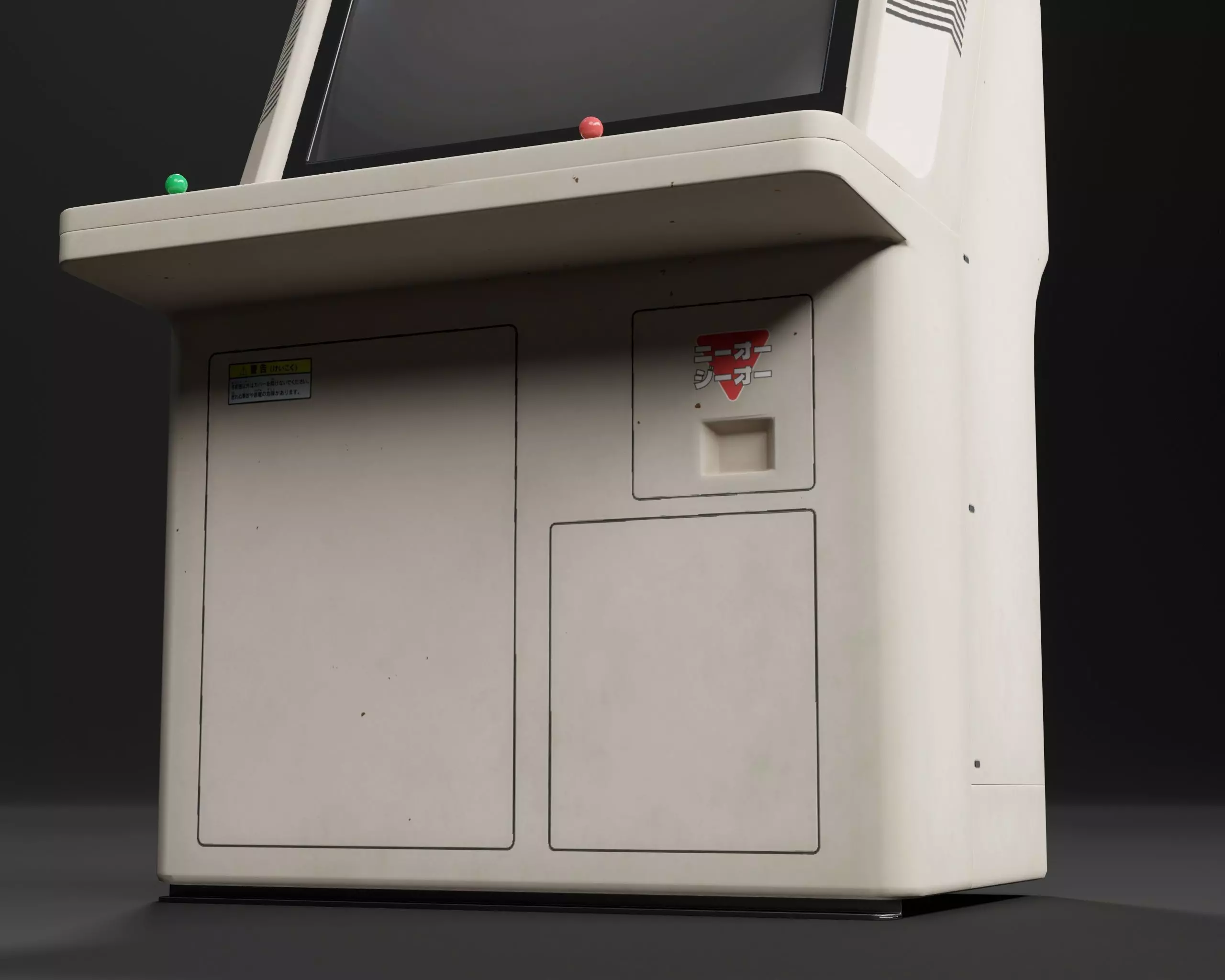 Japanese Arcade Machine Low-poly 3D model_10