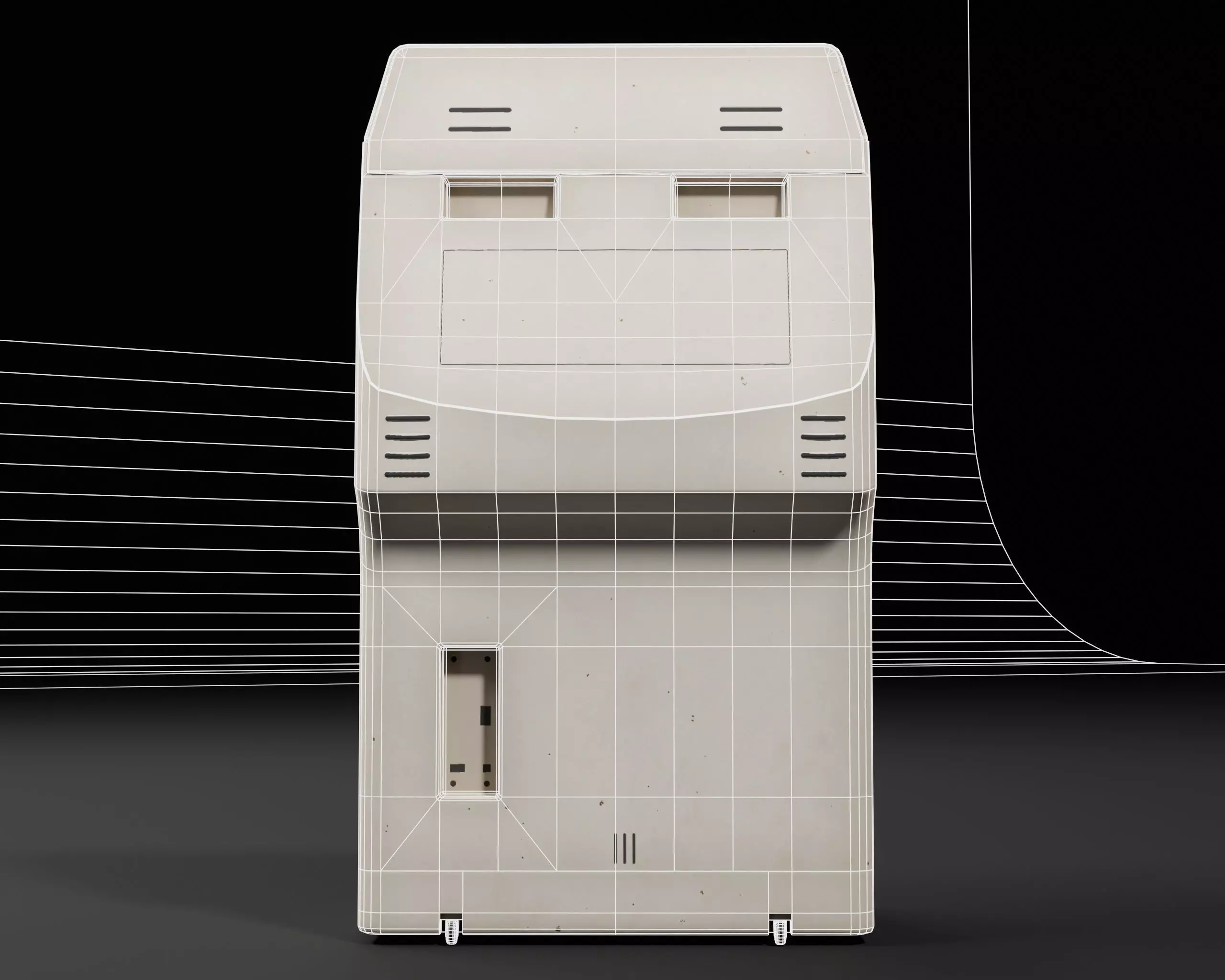 Japanese Arcade Machine Low-poly 3D model_13