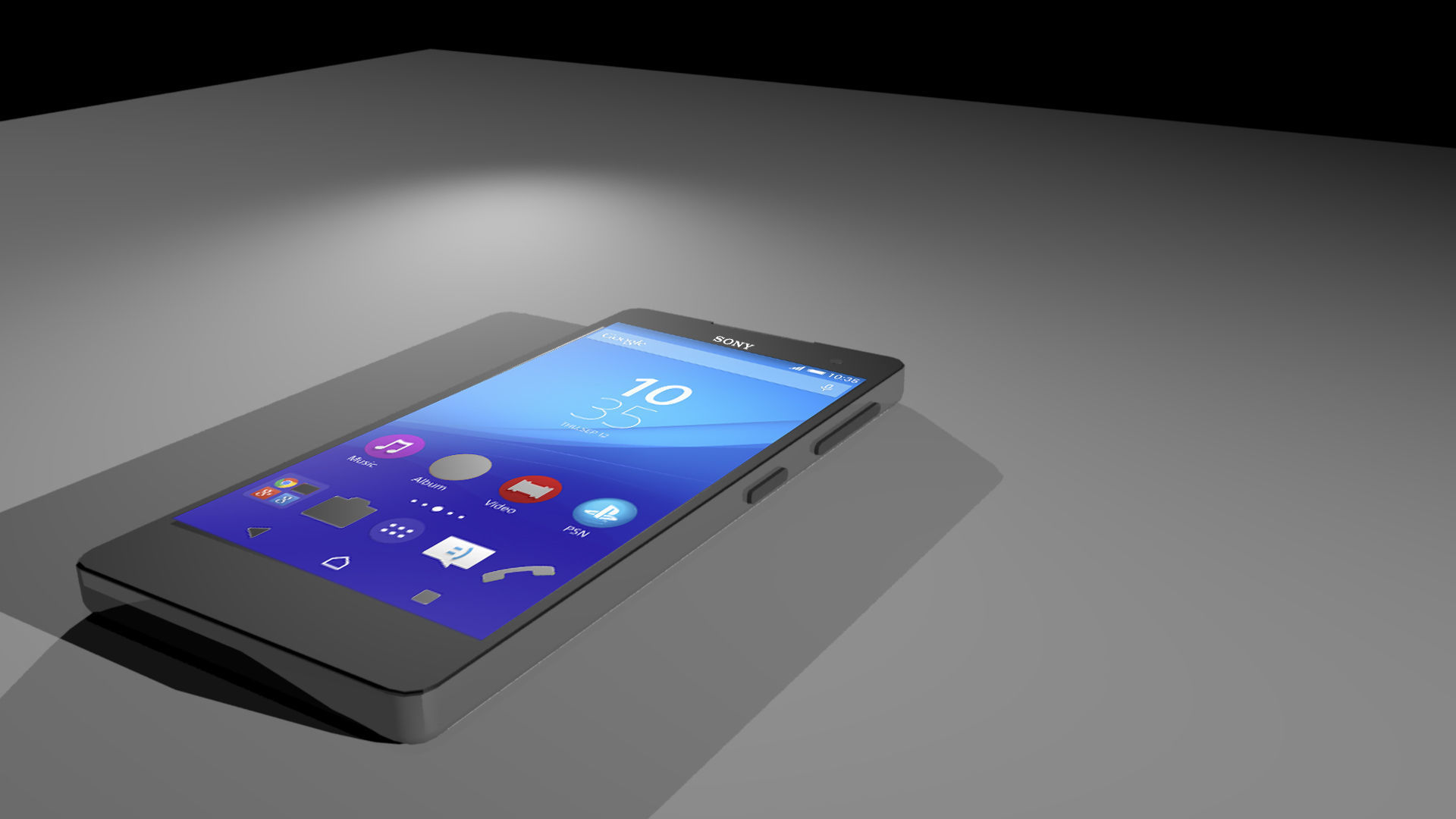 3d model of sony experia e5 Low-poly 3D model_1