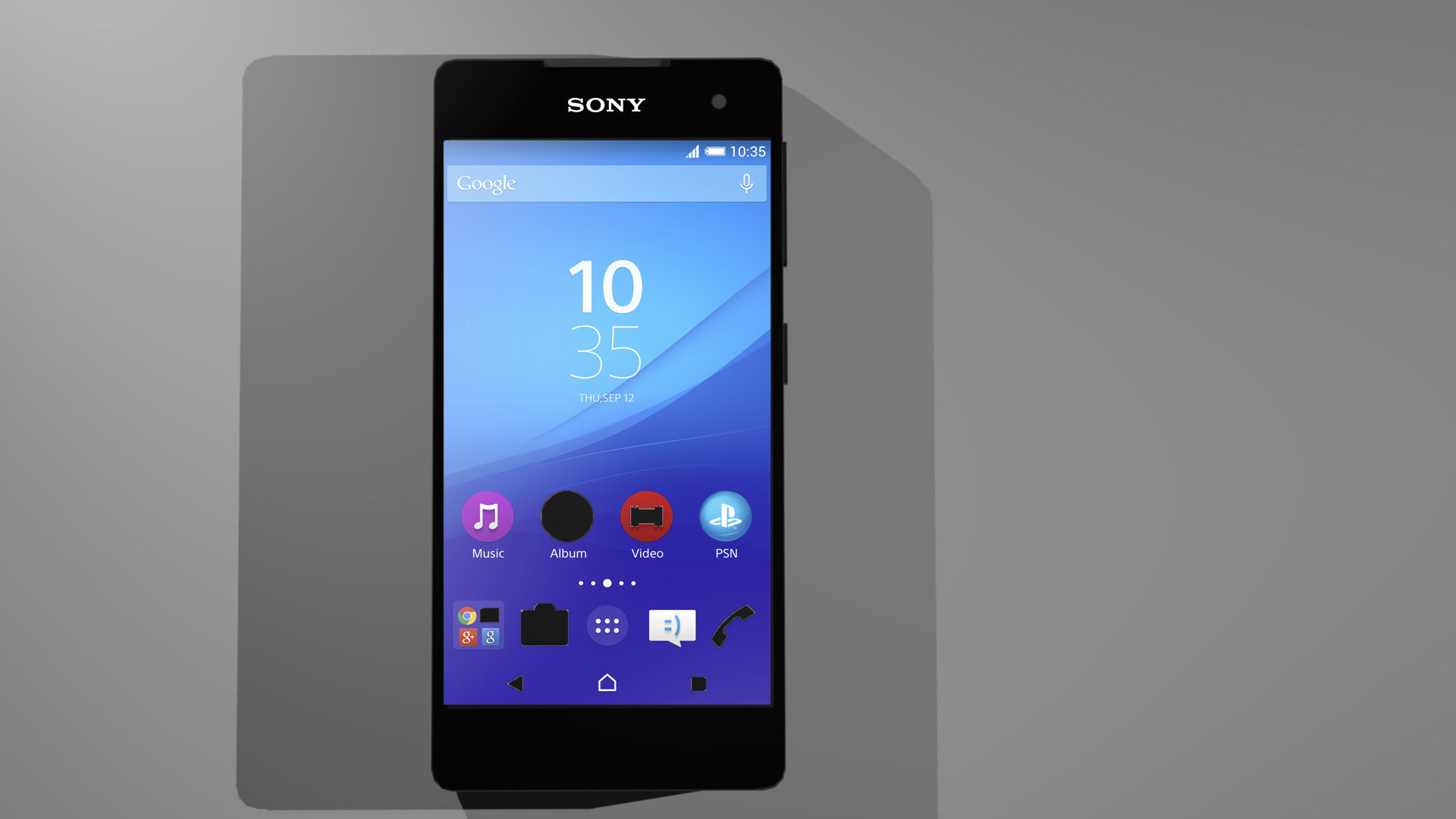 3d model of sony experia e5 Low-poly 3D model_2