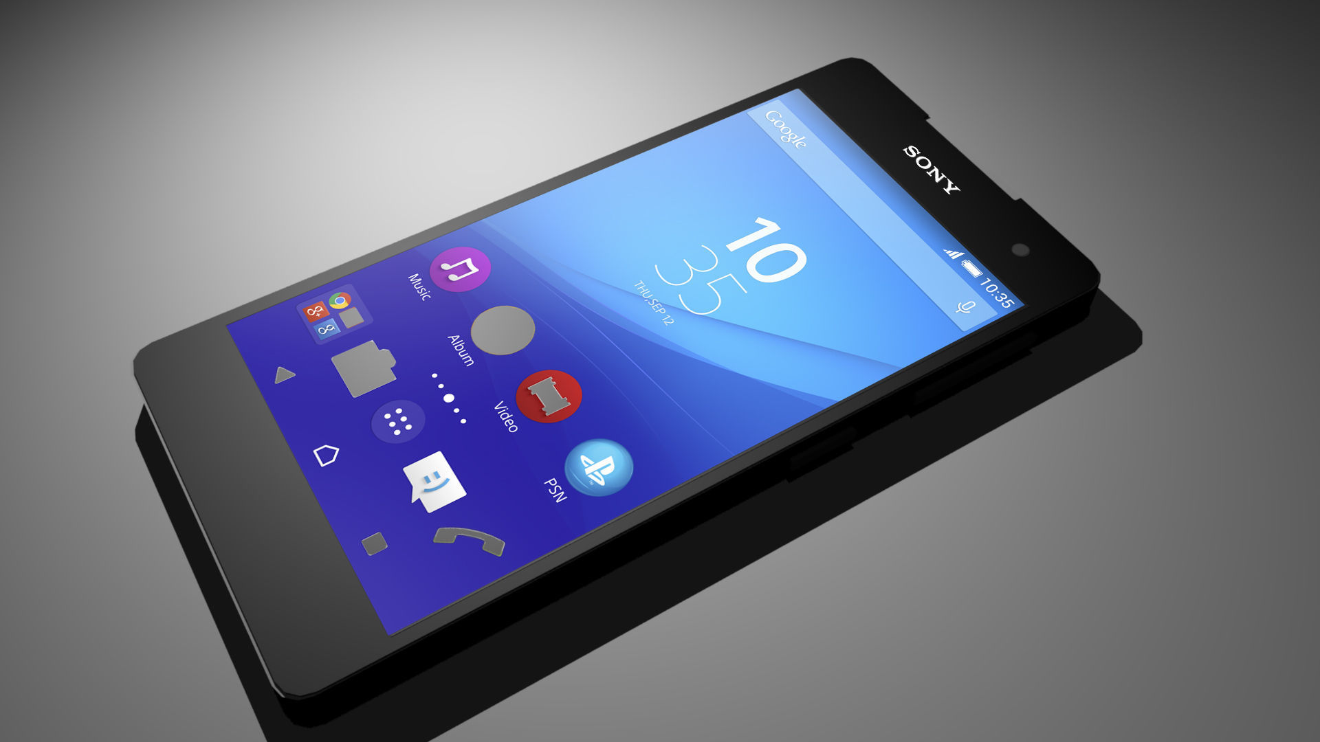 3d model of sony experia e5 Low-poly 3D model_3