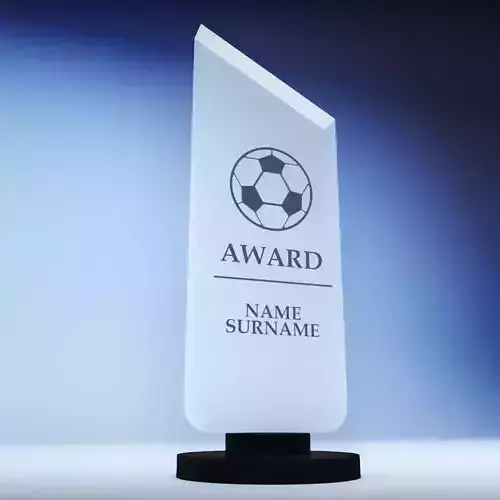 Trophy award cup low poly