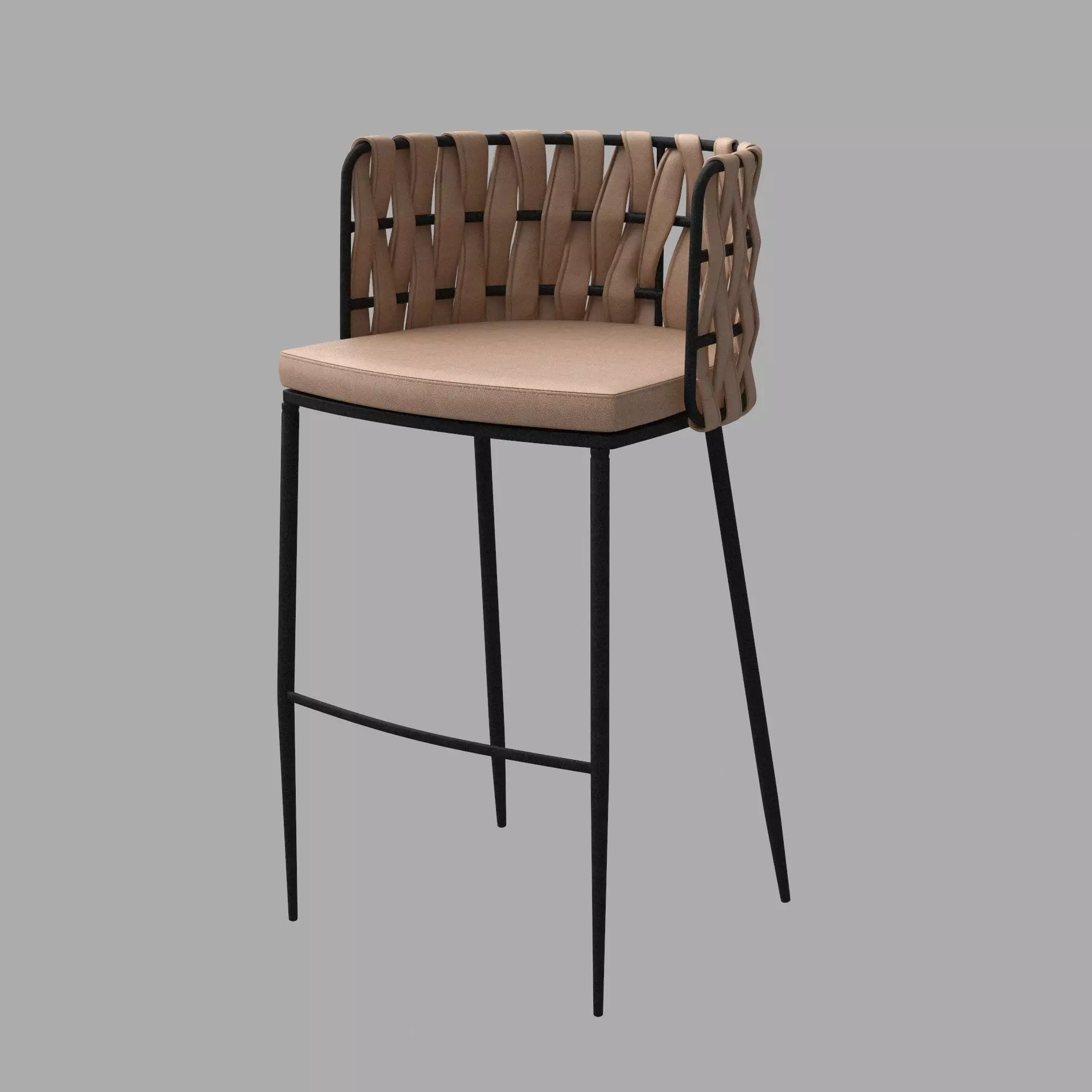 Aamon Bar Stool 3D model_2
