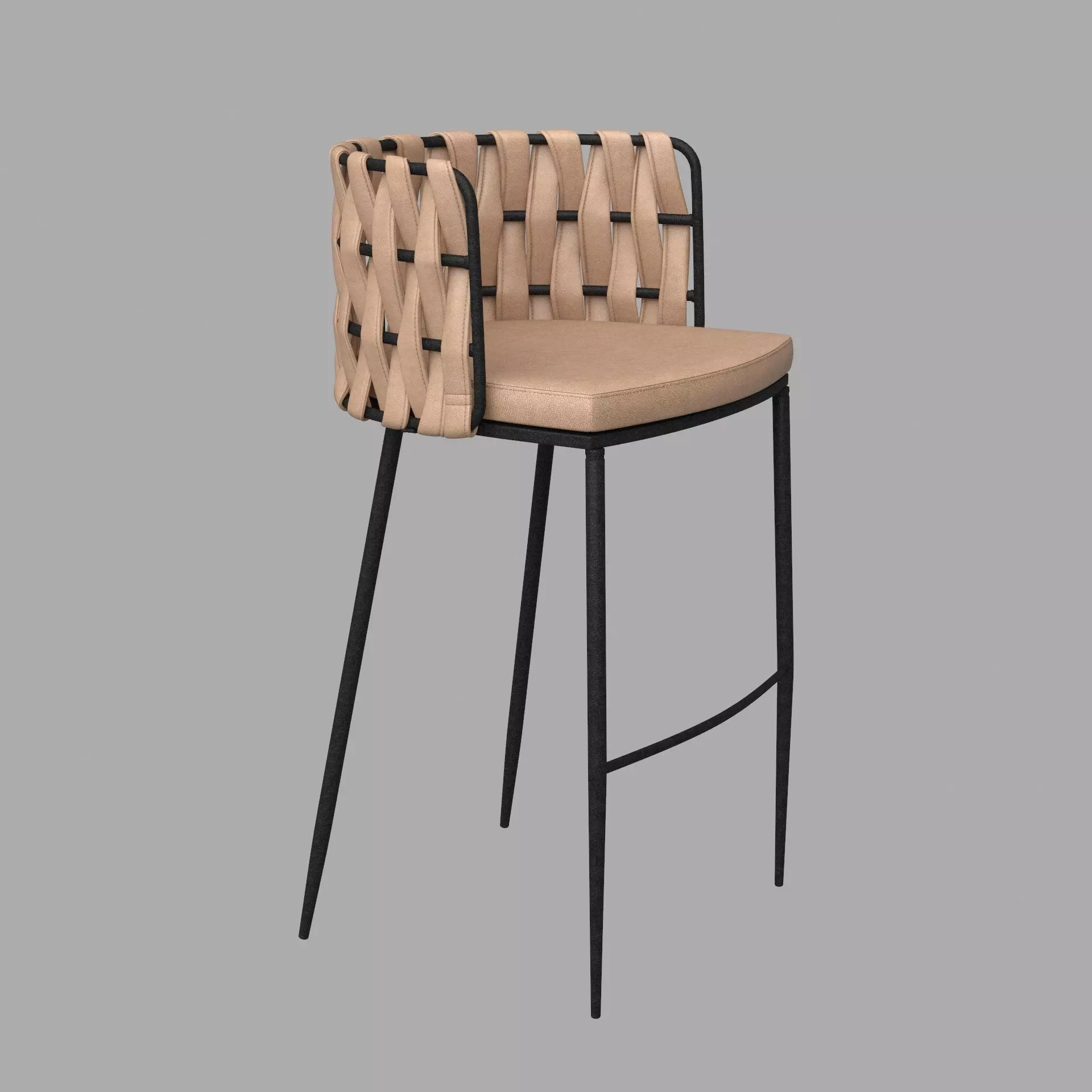 Aamon Bar Stool 3D model_0