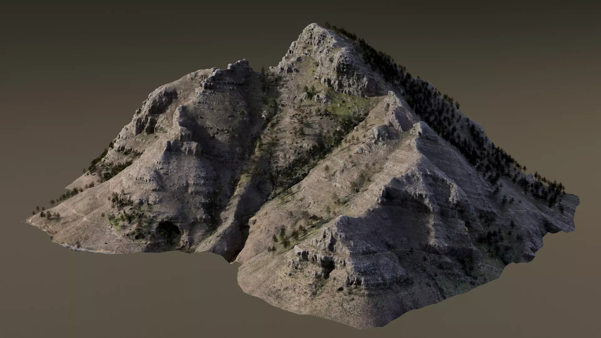 Mountain 01 Low-poly 3D model